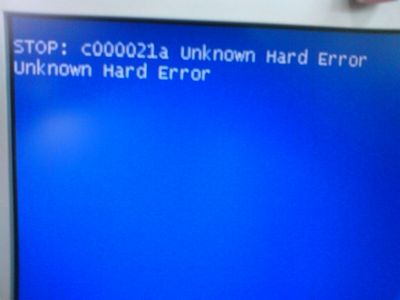 Unknown Hard Error