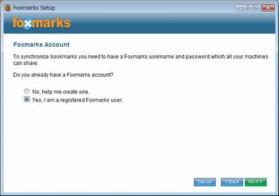 Foxmarksアカウント情報の確認