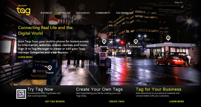 Microsoft Tag サイト